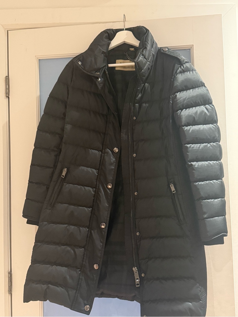 Burberry Black Quilted Long Puffer Jacket